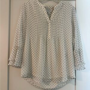 Cream/Black Blouse